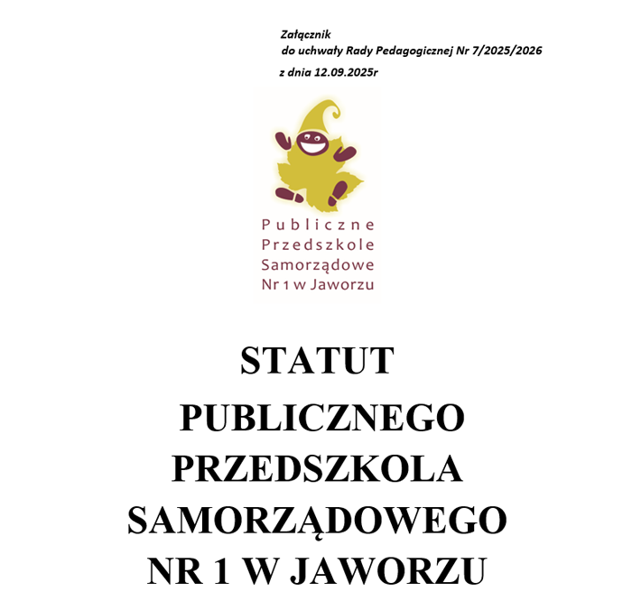 Statut Publicznego Przedszkola Samorządowego nr 1 w Jaworzu
